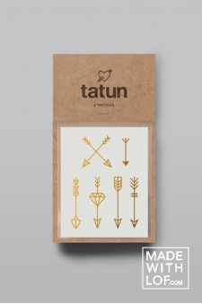 2 tatuajes dorados "Gold arrows"